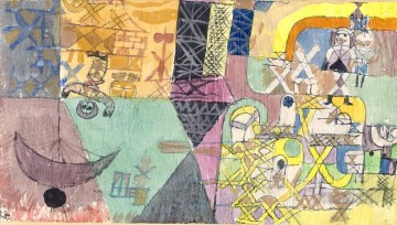  Klee Oil Painting - Asian entertainers Paul Klee